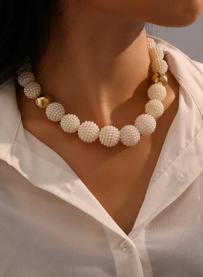 Take Two  Faux Pearl Beaded Pearl Necklace for Women | Best Price UAE